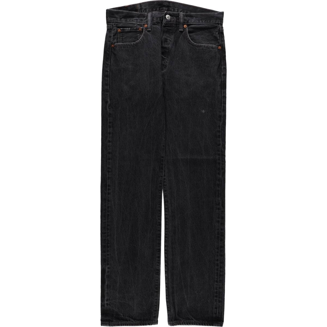 Levi's 501-0660 Black Denim Straight Leg Denim Pants, Men's Size W32 cotton black type Vintage Second Hand