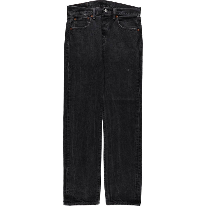 Levi's 501-0660 Black Denim Straight Leg Denim Pants, Men's Size W32 cotton black type Vintage Second Hand