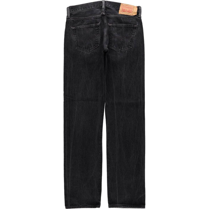 Levi's 501-0660 Black Denim Straight Leg Denim Pants, Men's Size W32 cotton black type Vintage Second Hand