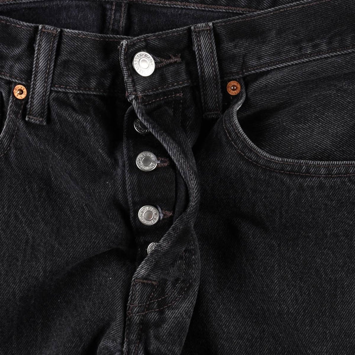 Levi's 501-0660 Black Denim Straight Leg Denim Pants, Men's Size W32 cotton black type Vintage Second Hand