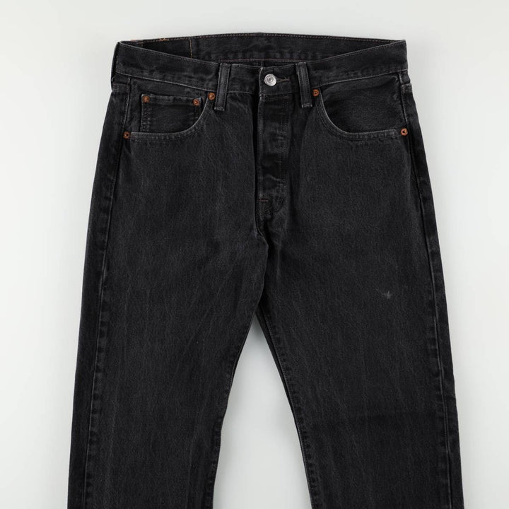 Levi's 501-0660 Black Denim Straight Leg Denim Pants, Men's Size W32 cotton black type Vintage Second Hand