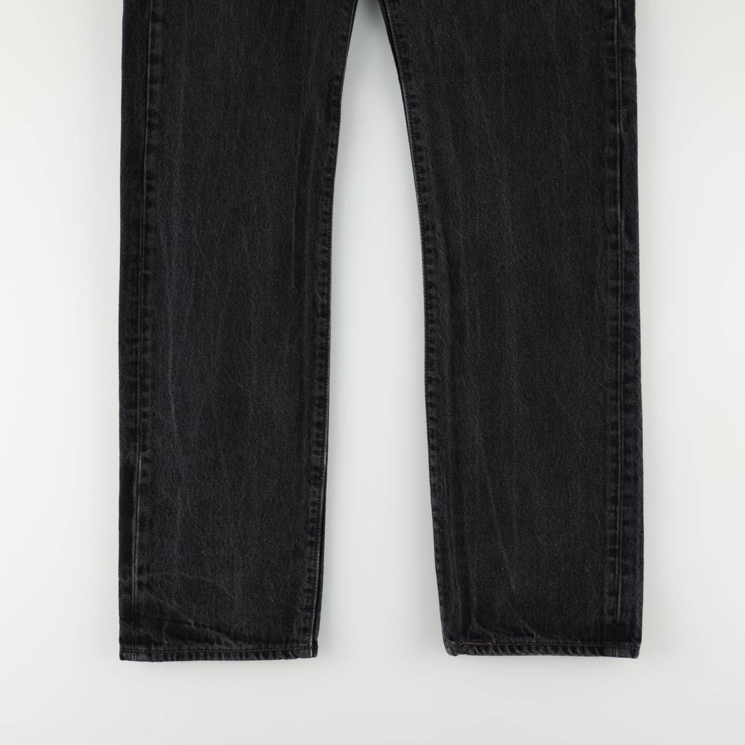 Levi's 501-0660 Black Denim Straight Leg Denim Pants, Men's Size W32 cotton black type Vintage Second Hand