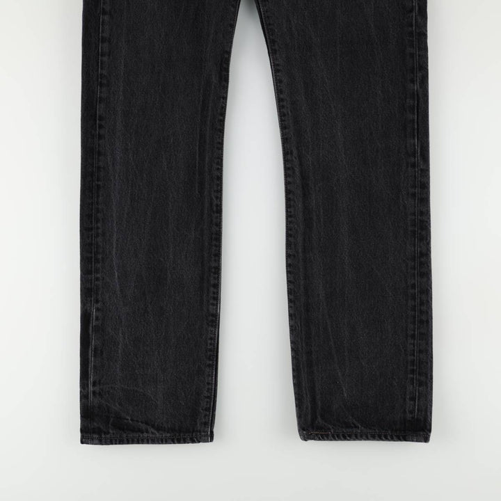 Levi's 501-0660 Black Denim Straight Leg Denim Pants, Men's Size W32 cotton black type Vintage Second Hand