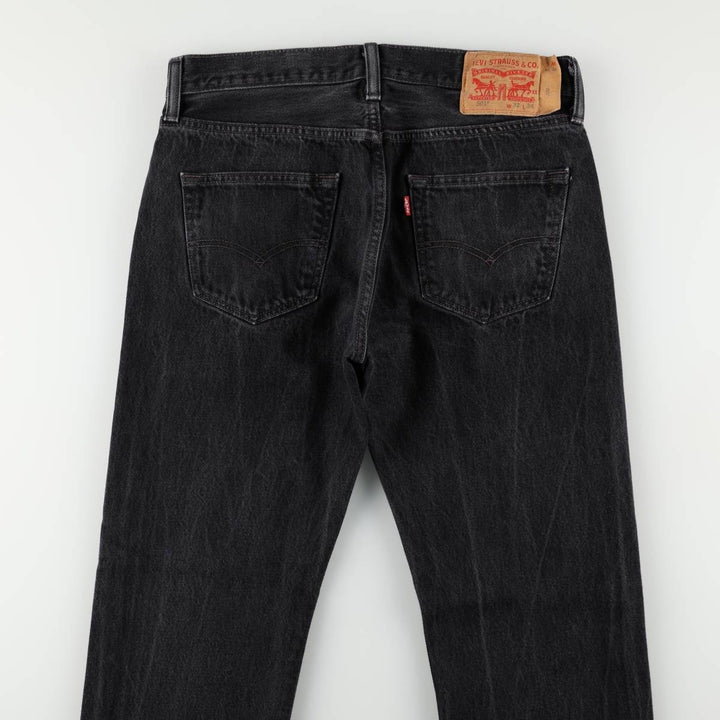 Levi's 501-0660 Black Denim Straight Leg Denim Pants, Men's Size W32 cotton black type Vintage Second Hand