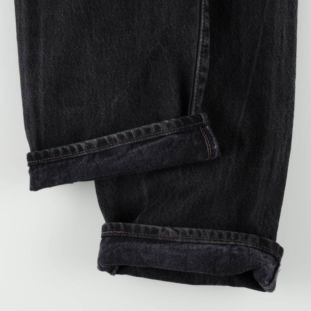 Levi's 501-0660 Black Denim Straight Leg Denim Pants, Men's Size W32 cotton black type Vintage Second Hand