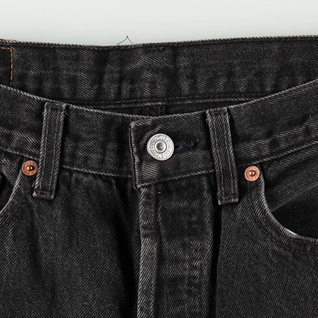 1990'S Levi's 501-0185 Black Denim Straight Leg Jeans, Men's Size W31 (approx.), Vintage cotton black type Vintage Second Hand