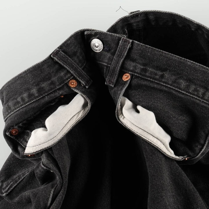 1990'S Levi's 501-0185 Black Denim Straight Leg Jeans, Men's Size W31 (approx.), Vintage cotton black type Vintage Second Hand