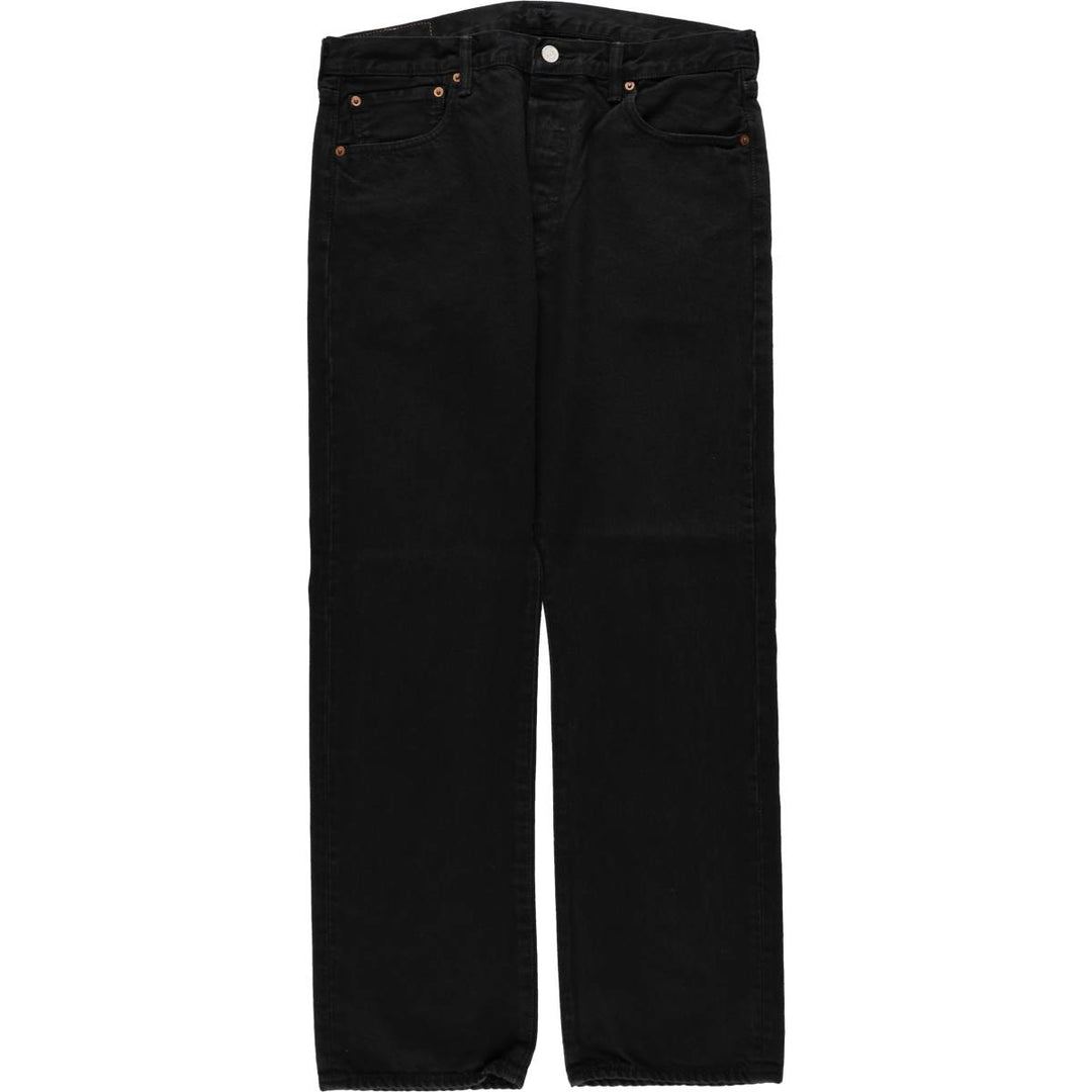 Levi's 501-0165 Black Denim Straight Leg Jeans, Men's Size W35 (approx.) cotton black type Vintage Second Hand