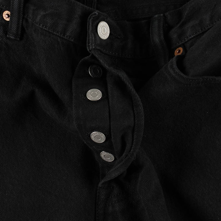 Levi's 501-0165 Black Denim Straight Leg Jeans, Men's Size W35 (approx.) cotton black type Vintage Second Hand