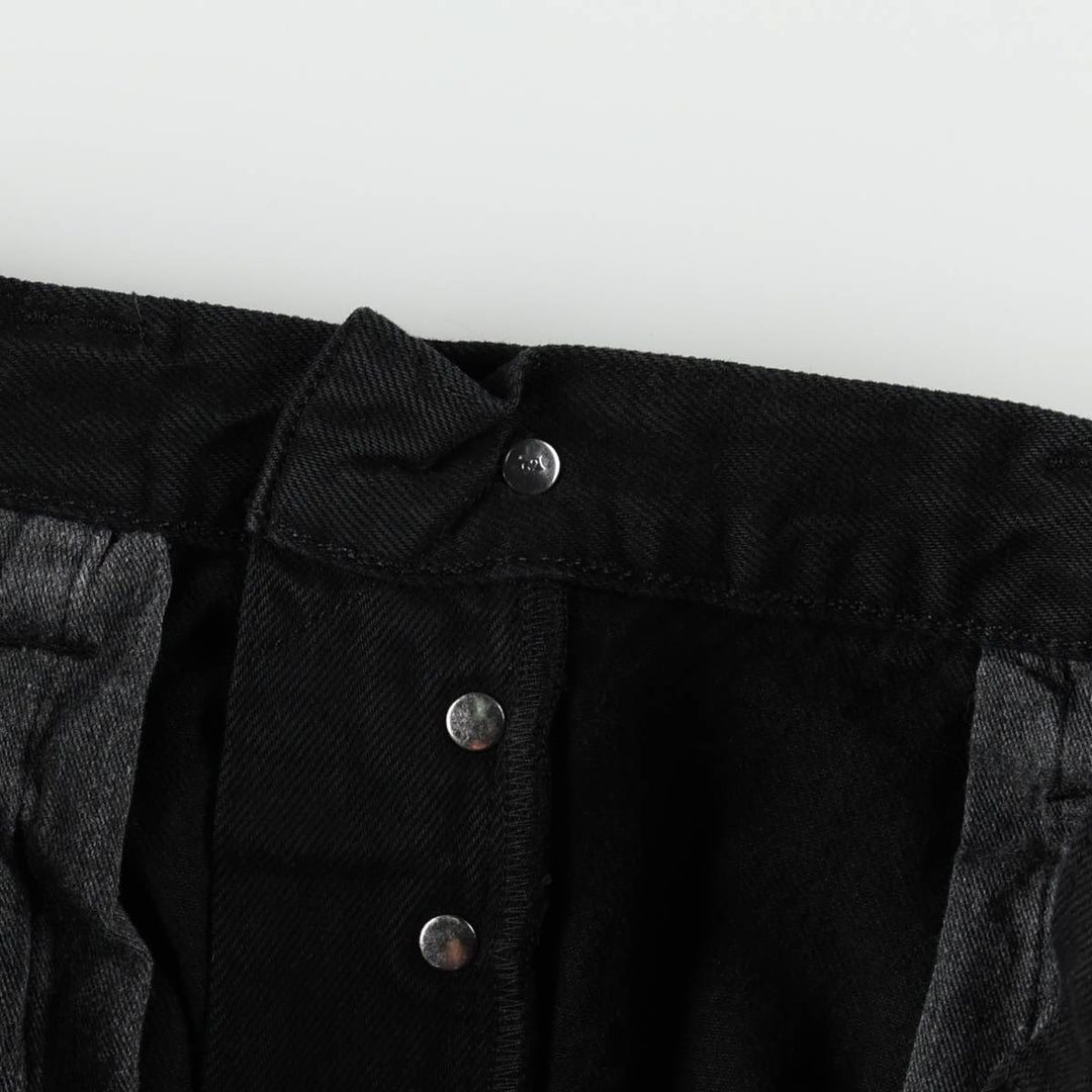 Levi's 501-0165 Black Denim Straight Leg Jeans, Men's Size W35 (approx.) cotton black type Vintage Second Hand