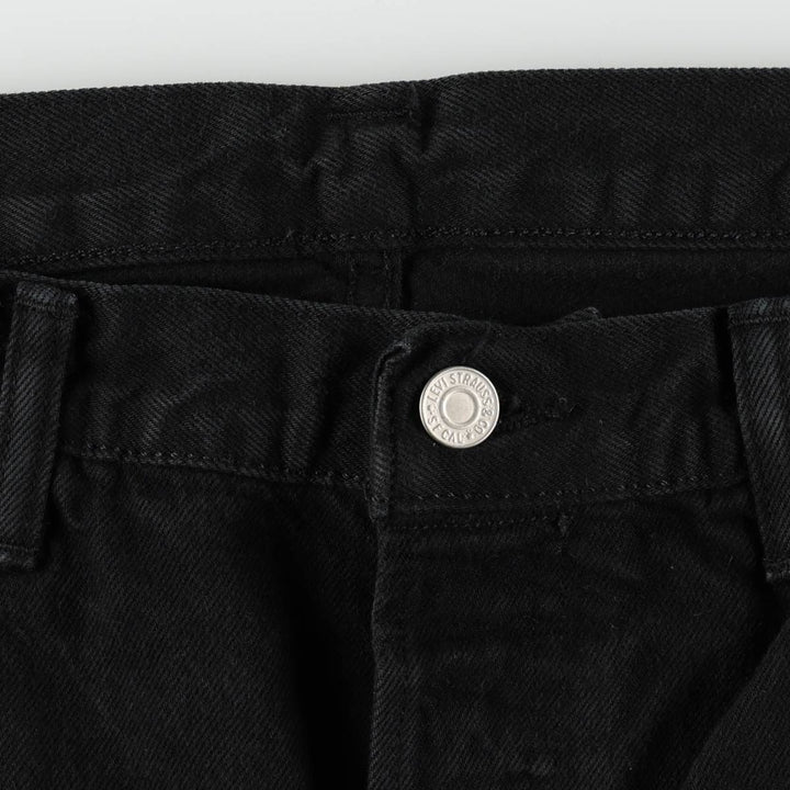 Levi's 501-0165 Black Denim Straight Leg Jeans, Men's Size W35 (approx.) cotton black type Vintage Second Hand