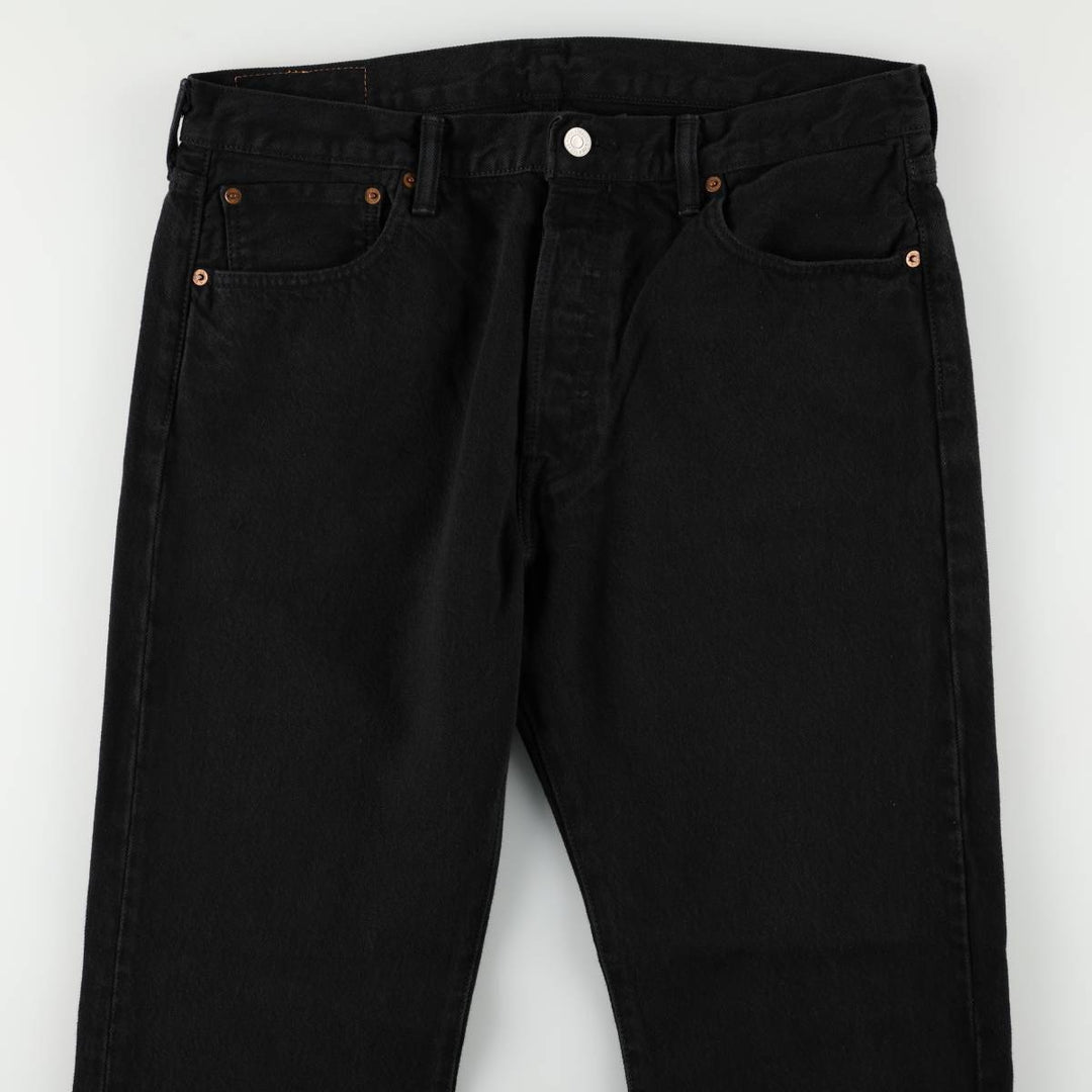 Levi's 501-0165 Black Denim Straight Leg Jeans, Men's Size W35 (approx.) cotton black type Vintage Second Hand