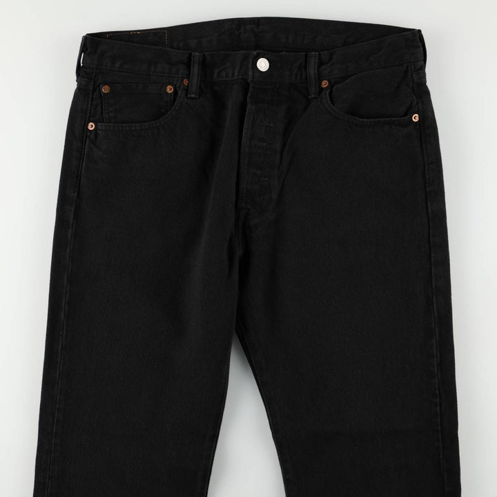 Levi's 501-0165 Black Denim Straight Leg Jeans, Men's Size W35 (approx.) cotton black type Vintage Second Hand