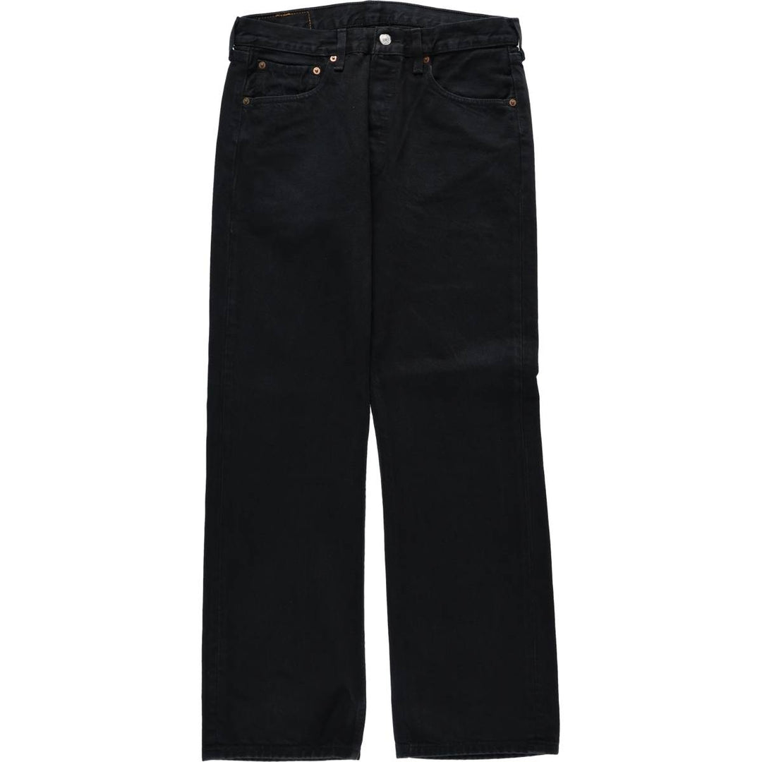 2000'S Levi's 501-0165 Euro Model Black Denim Straight Leg Jeans, Men's Size W33 (approx.) cotton black type Vintage Second Hand