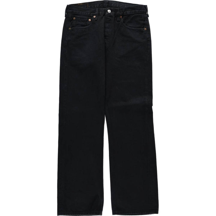 2000'S Levi's 501-0165 Euro Model Black Denim Straight Leg Jeans, Men's Size W33 (approx.) cotton black type Vintage Second Hand