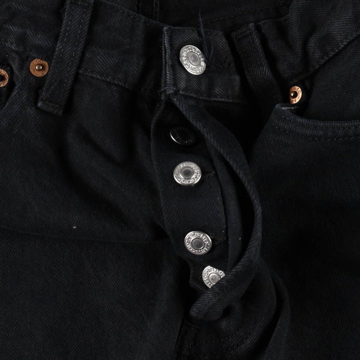 2000'S Levi's 501-0165 Euro Model Black Denim Straight Leg Jeans, Men's Size W33 (approx.) cotton black type Vintage Second Hand