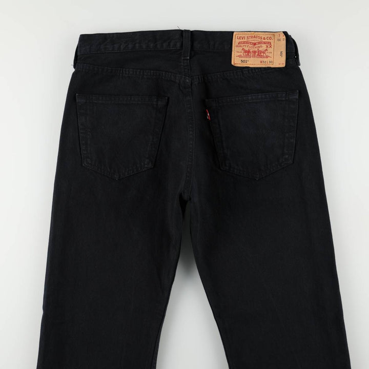 2000'S Levi's 501-0165 Euro Model Black Denim Straight Leg Jeans, Men's Size W33 (approx.) cotton black type Vintage Second Hand