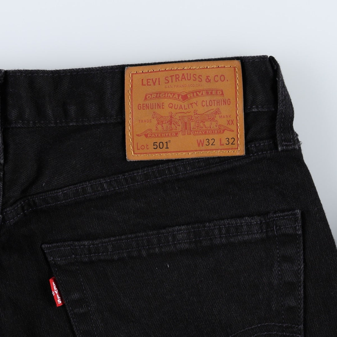 Levi's 501 Premium Black Denim Straight Leg Jeans, Men's Size W31 (approx.) unclear black type Vintage Second Hand