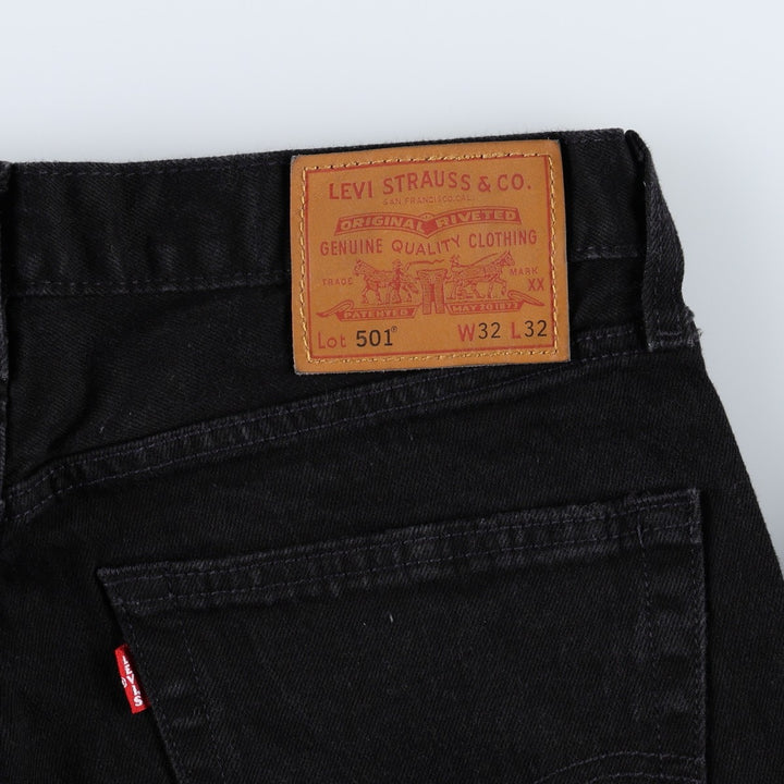 Levi's 501 Premium Black Denim Straight Leg Jeans, Men's Size W31 (approx.) unclear black type Vintage Second Hand