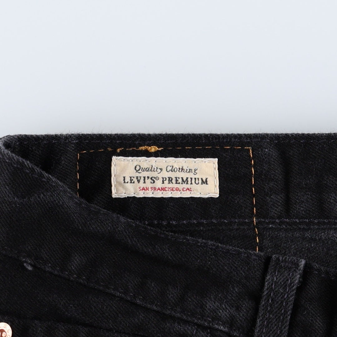 Levi's 501 Premium Black Denim Straight Leg Jeans, Men's Size W31 (approx.) unclear black type Vintage Second Hand