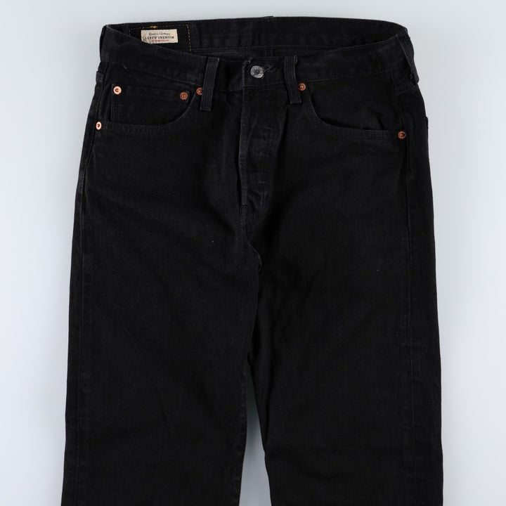 Levi's 501 Premium Black Denim Straight Leg Jeans, Men's Size W31 (approx.) unclear black type Vintage Second Hand