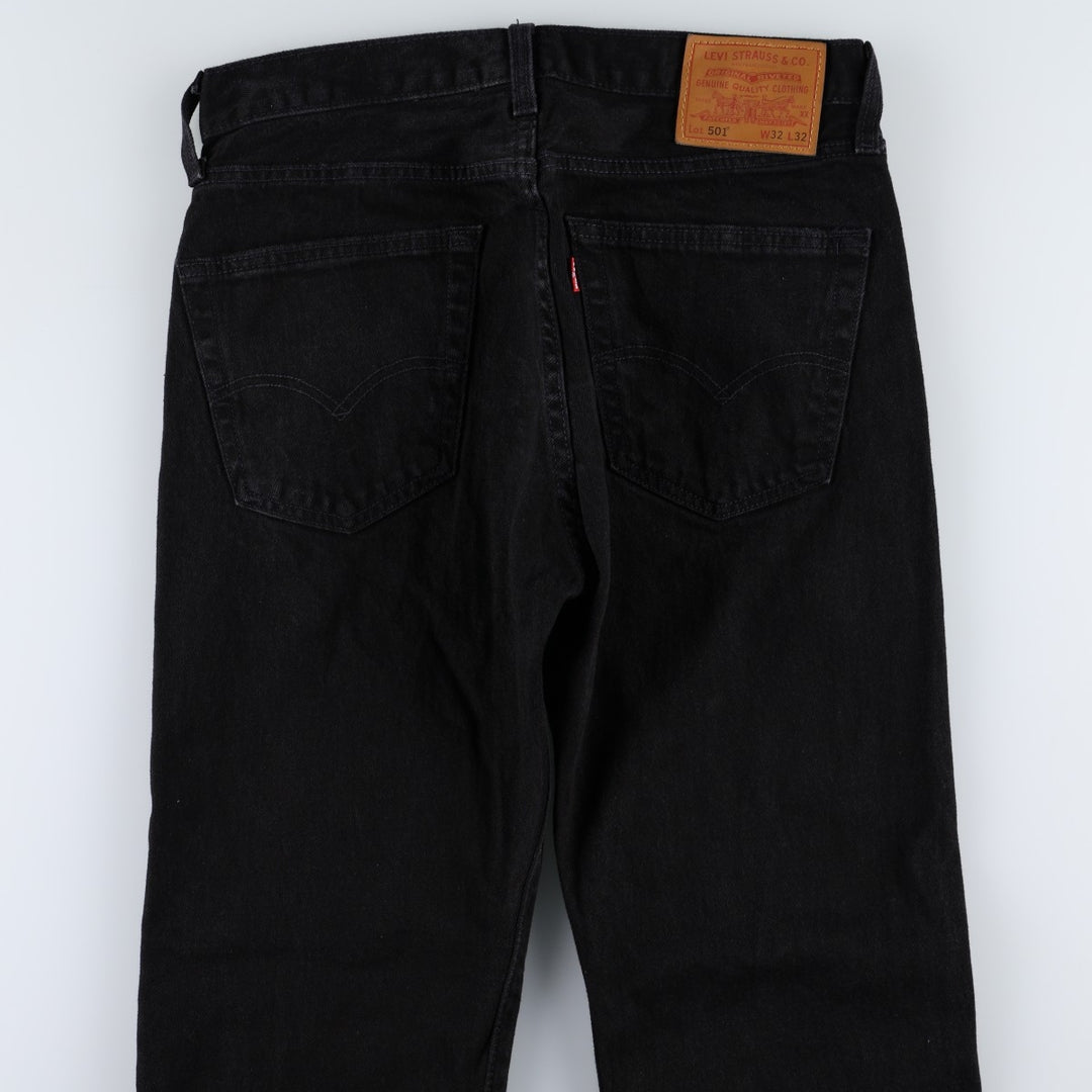 Levi's 501 Premium Black Denim Straight Leg Jeans, Men's Size W31 (approx.) unclear black type Vintage Second Hand