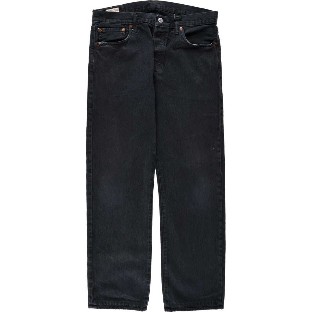 Levi's 501-0165 Black Denim Straight Leg Jeans, Men's Size W35 (approx.) cotton black type Vintage Second Hand