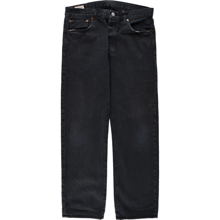 Levi's 501-0165 Black Denim Straight Leg Jeans, Men's Size W35 (approx.) cotton black type Vintage Second Hand