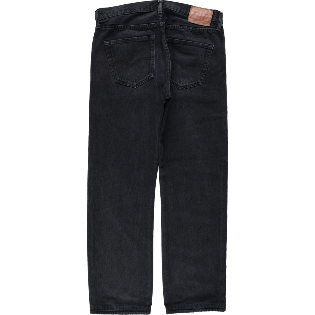 Levi's 501-0165 Black Denim Straight Leg Jeans, Men's Size W35 (approx.) cotton black type Vintage Second Hand