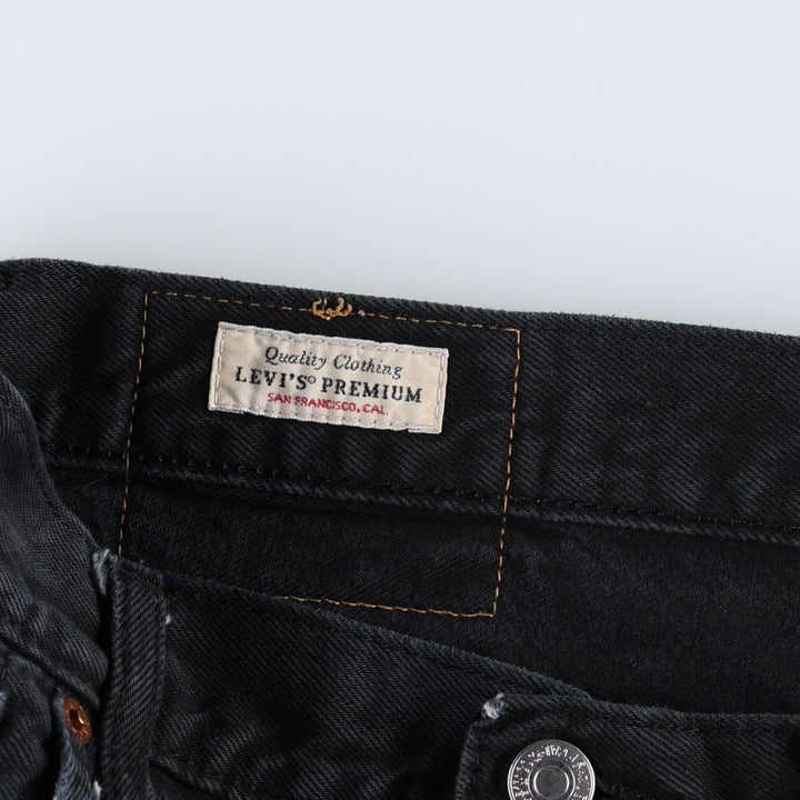Levi's 501-0165 Black Denim Straight Leg Jeans, Men's Size W35 (approx.) cotton black type Vintage Second Hand