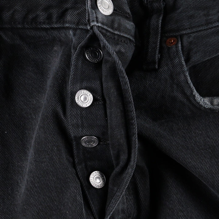 Levi's 501-0165 Black Denim Straight Leg Jeans, Men's Size W35 (approx.) cotton black type Vintage Second Hand