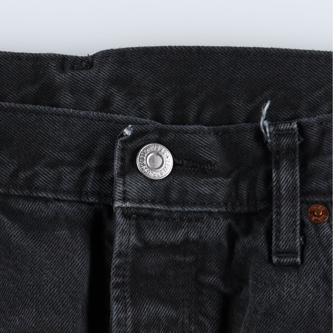 Levi's 501-0165 Black Denim Straight Leg Jeans, Men's Size W35 (approx.) cotton black type Vintage Second Hand