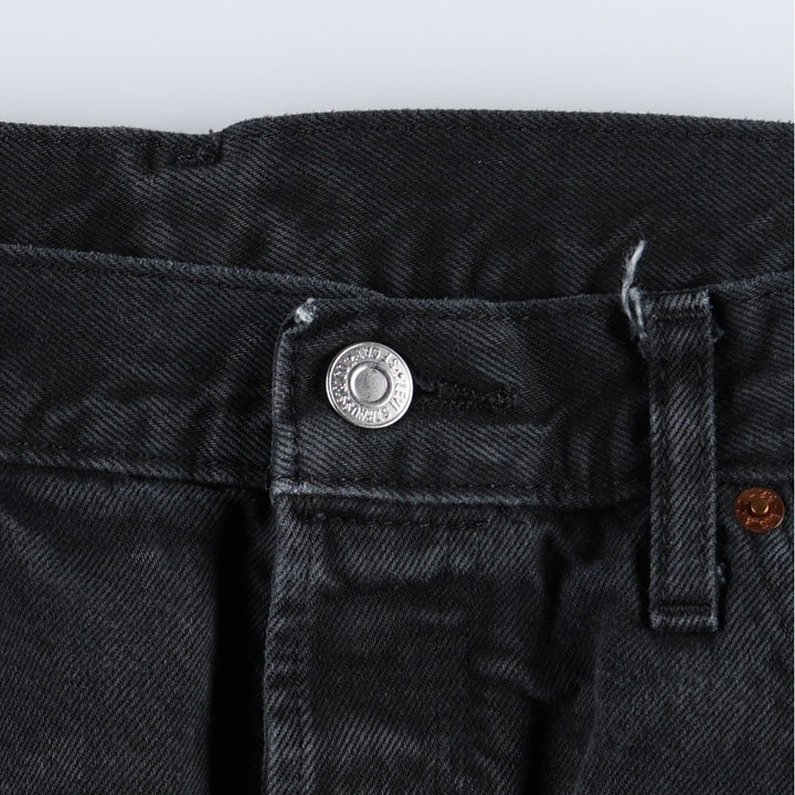Levi's 501-0165 Black Denim Straight Leg Jeans, Men's Size W35 (approx.) cotton black type Vintage Second Hand
