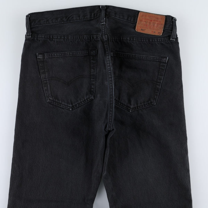 Levi's 501-0165 Black Denim Straight Leg Jeans, Men's Size W35 (approx.) cotton black type Vintage Second Hand