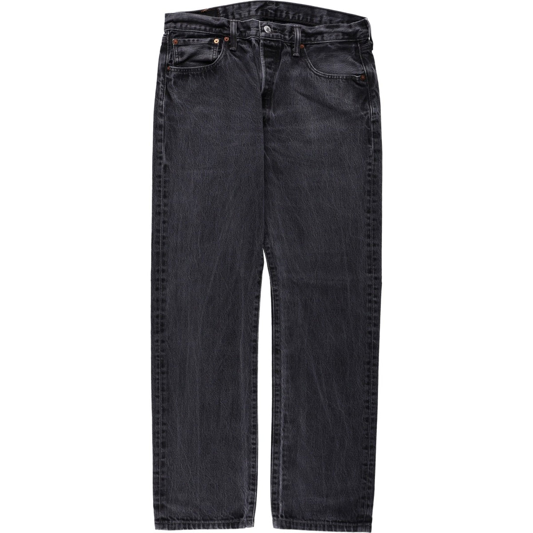 Levi's 501-0660 Black Denim Straight Leg Denim Pants, Men's Size 34 cotton black type Vintage Second Hand