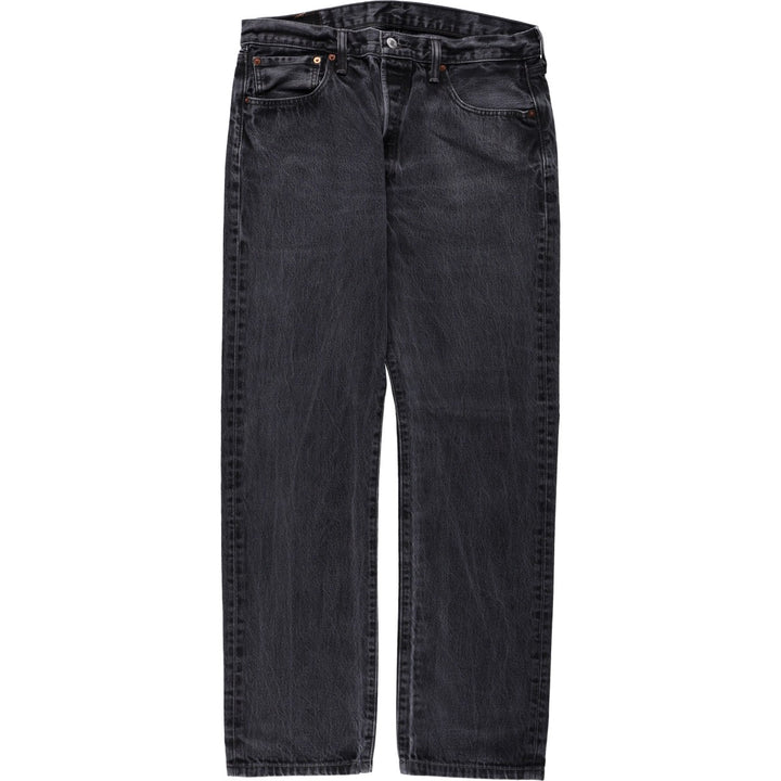 Levi's 501-0660 Black Denim Straight Leg Denim Pants, Men's Size 34 cotton black type Vintage Second Hand