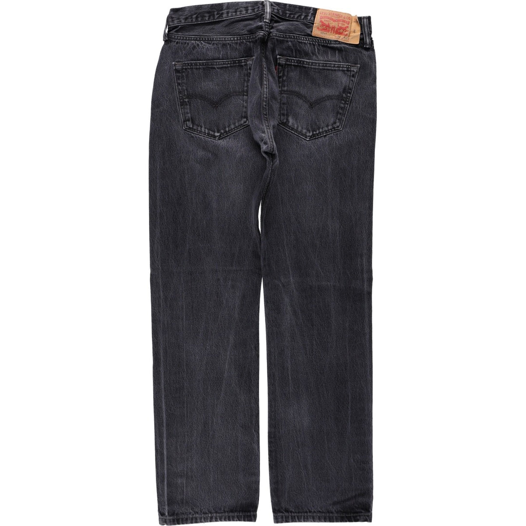 Levi's 501-0660 Black Denim Straight Leg Denim Pants, Men's Size 34 cotton black type Vintage Second Hand