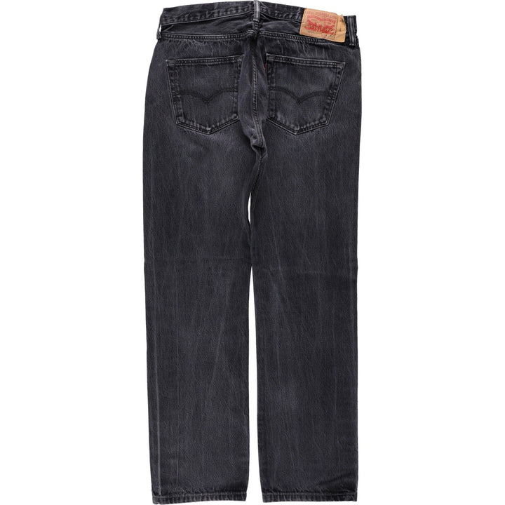 Levi's 501-0660 Black Denim Straight Leg Denim Pants, Men's Size 34 cotton black type Vintage Second Hand