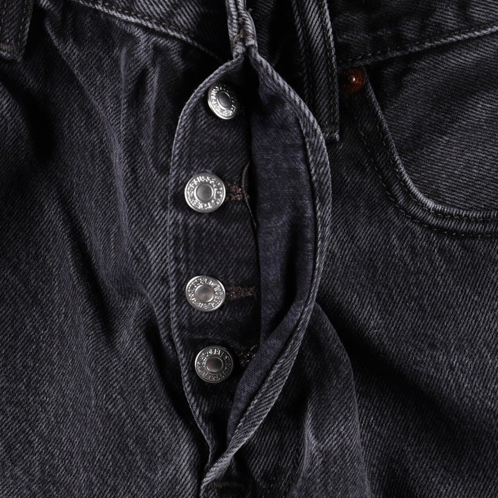 Levi's 501-0660 Black Denim Straight Leg Denim Pants, Men's Size 34 cotton black type Vintage Second Hand