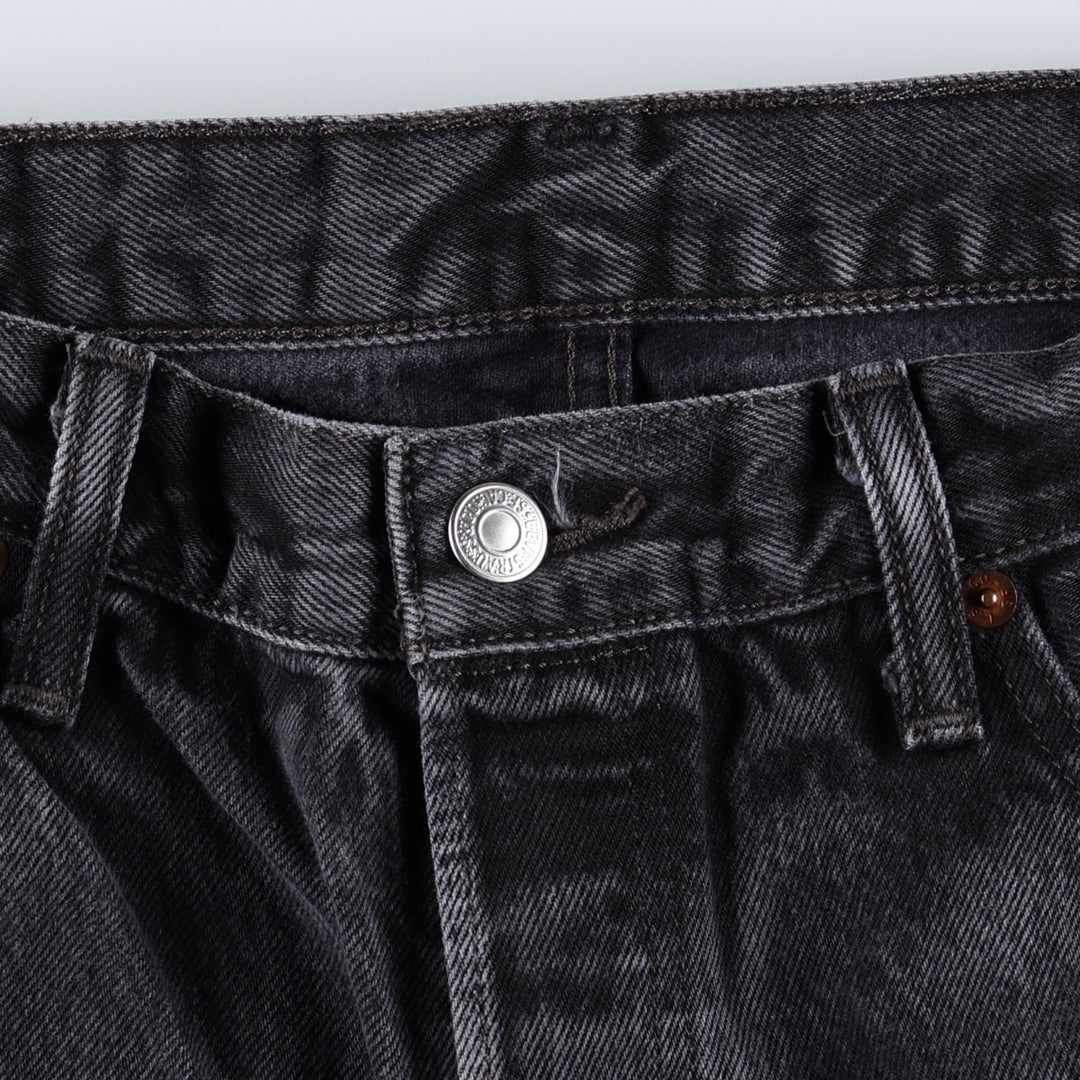 Levi's 501-0660 Black Denim Straight Leg Denim Pants, Men's Size 34 cotton black type Vintage Second Hand