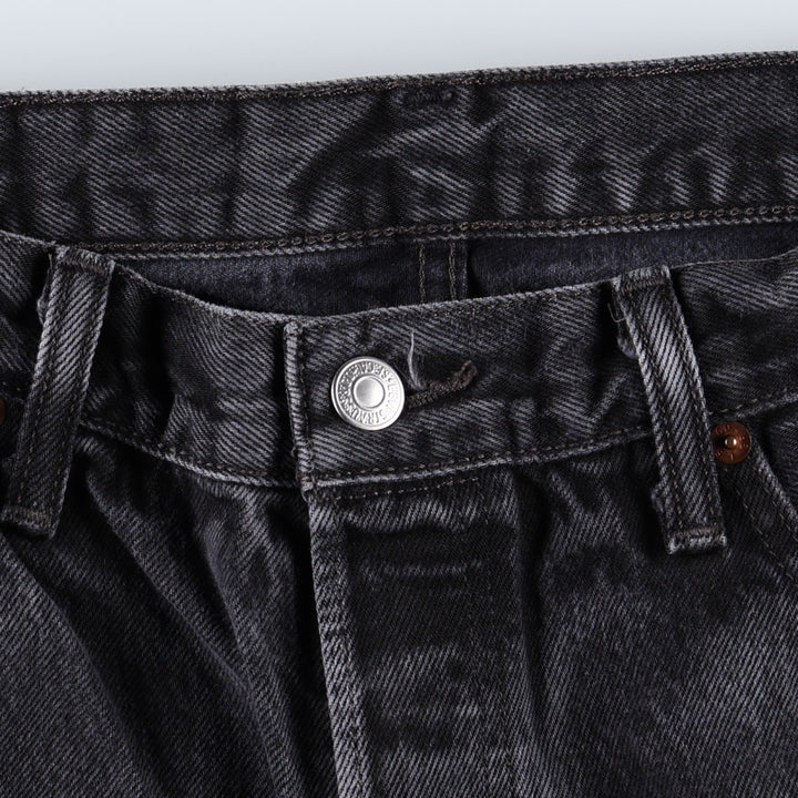 Levi's 501-0660 Black Denim Straight Leg Denim Pants, Men's Size 34 cotton black type Vintage Second Hand