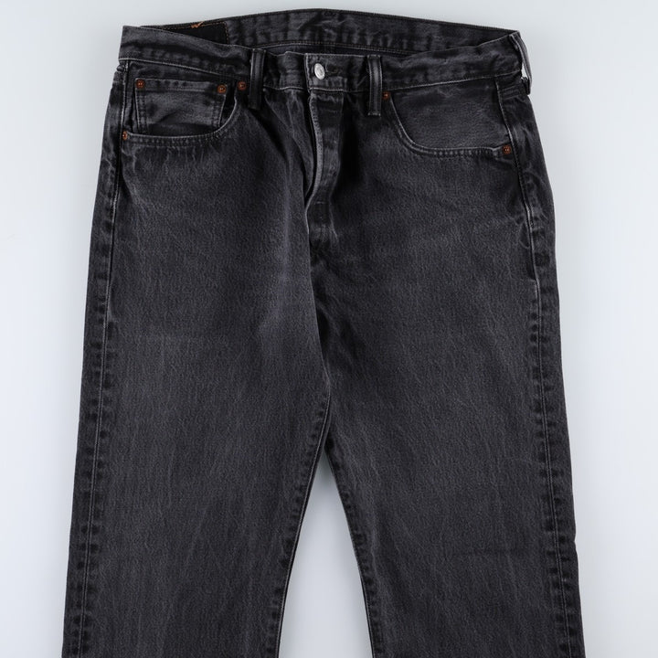 Levi's 501-0660 Black Denim Straight Leg Denim Pants, Men's Size 34 cotton black type Vintage Second Hand