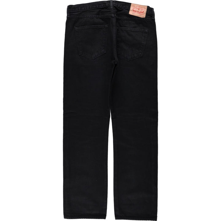 Levi's 501-0165 Black Denim Straight Leg Denim Pants, Men's Size 34 cotton black type Vintage Second Hand