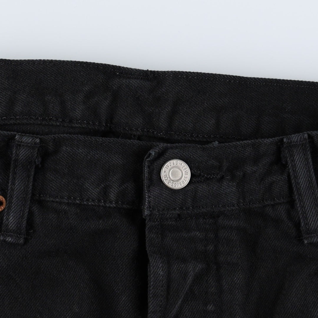Levi's 501-0165 Black Denim Straight Leg Denim Pants, Men's Size 34 cotton black type Vintage Second Hand