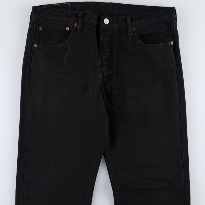 Levi's 501-0165 Black Denim Straight Leg Denim Pants, Men's Size 34 cotton black type Vintage Second Hand