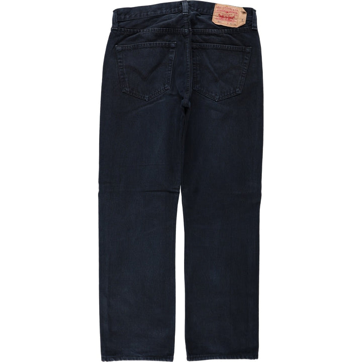 Levi's Levi's 501 STRAIGHT LEG BUTTON-FLY Black denim straight denim pants men's w34 equivalent cotton black type Vintage Second Hand
