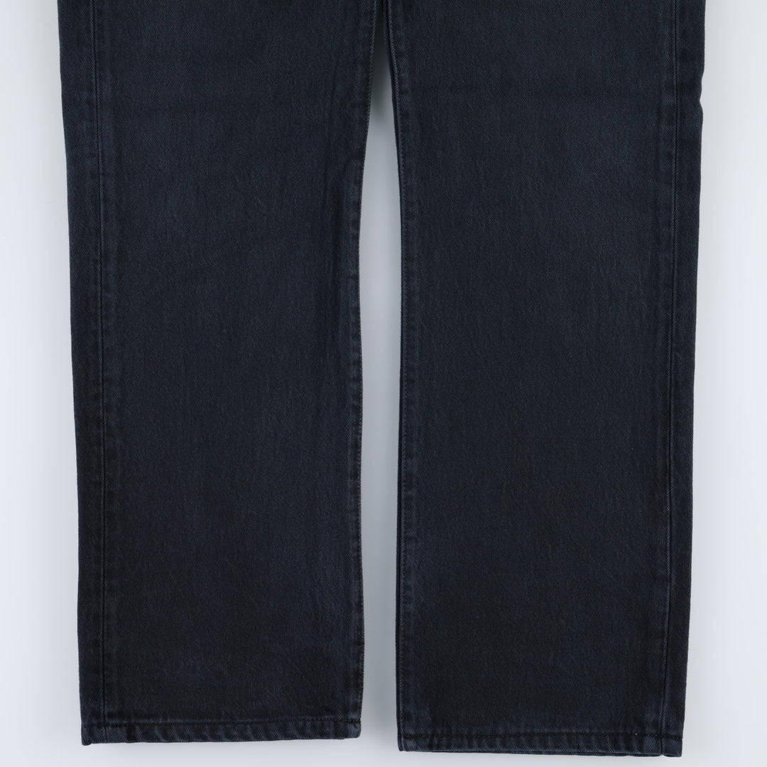Levi's Levi's 501 STRAIGHT LEG BUTTON-FLY Black denim straight denim pants men's w34 equivalent cotton black type Vintage Second Hand