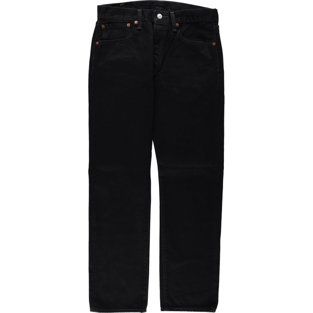 Levi's 501-0660 Black Denim Straight Leg Jeans, Men's Size W31 (approx.) cotton black type Vintage Second Hand