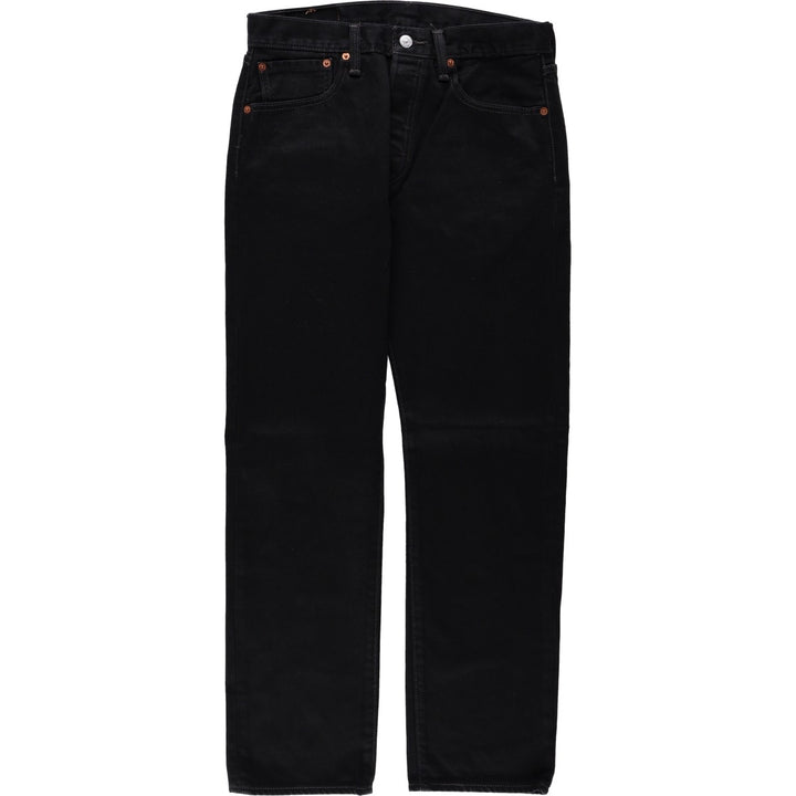 Levi's 501-0660 Black Denim Straight Leg Jeans, Men's Size W31 (approx.) cotton black type Vintage Second Hand