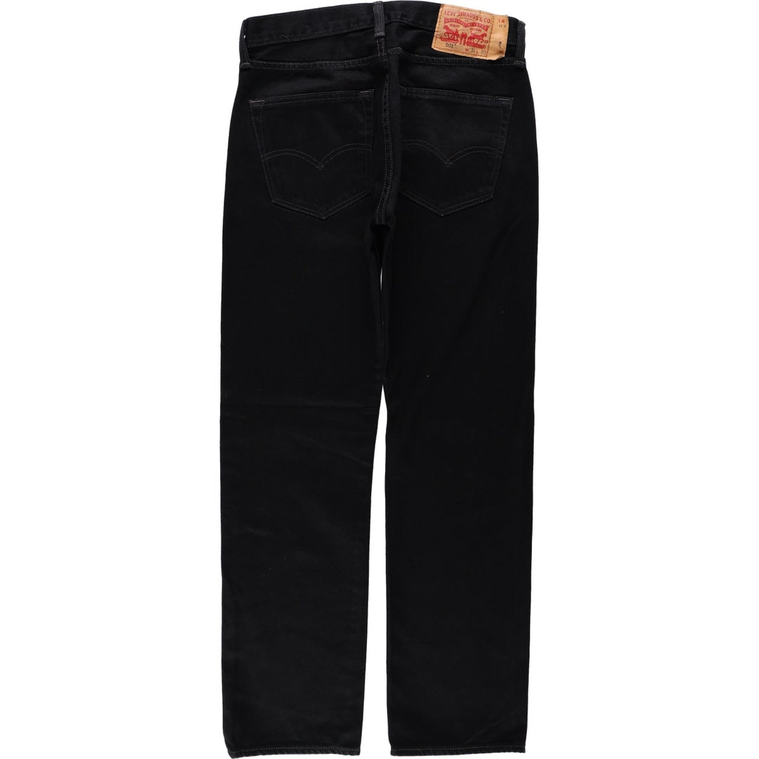 Levi's 501-0660 Black Denim Straight Leg Jeans, Men's Size W31 (approx.) cotton black type Vintage Second Hand